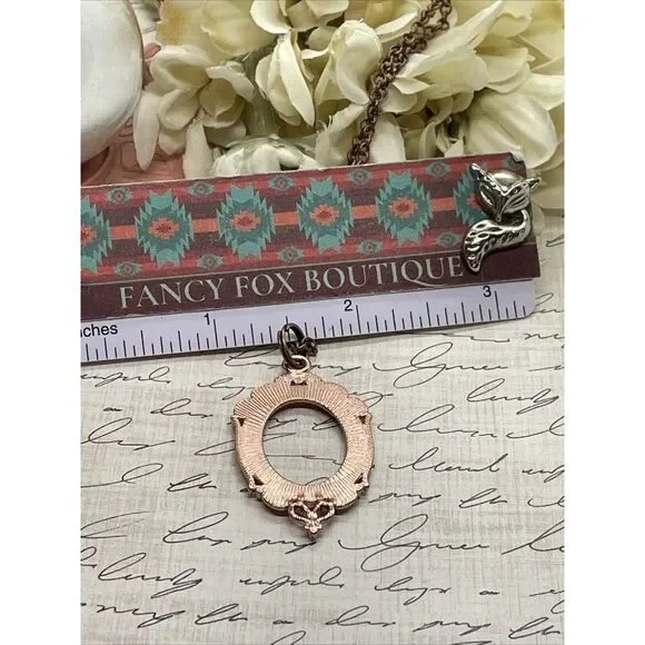 Black teal Turquoise Necklace Easter Mom Cameo Mom Rose Gold wedding Jewelry - Picture 9 of 13